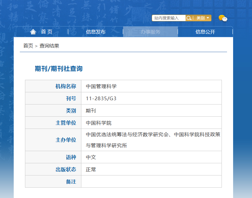 管理科学是什么级别的刊物