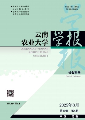云南地区的普刊:云南农业大学学报(社会科学)